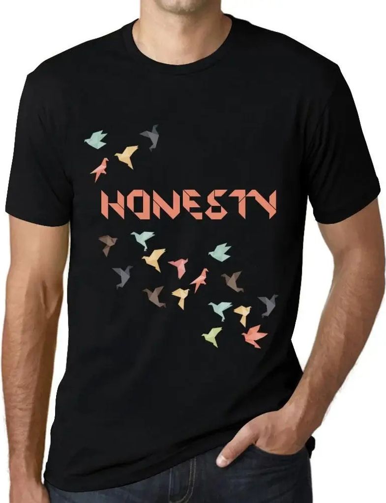 Herren Grafik T-Shirt Origami-Ehrlichkeit – Origami Honesty – Öko-Verantwortlich Vintage Jahrgang Kurzarm Lustige Druck Geburtstag Geschenk Mann