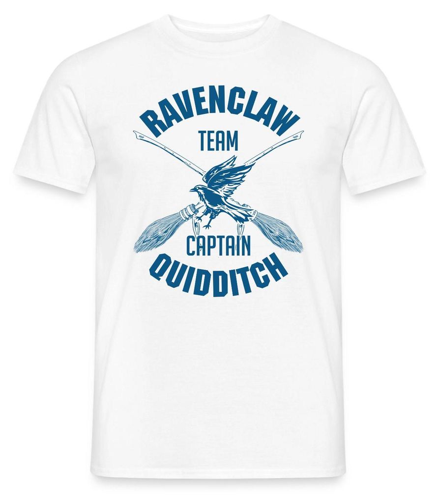 Spreadshirt Harry Potter Ravenclaw Team Captain Quidditch Männer T-Shirt, L, Weiß