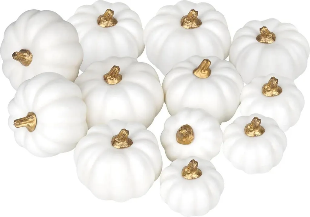 Citrouilles Décoratives de Récolte 12 Pièces pour Table de Thanksgiving