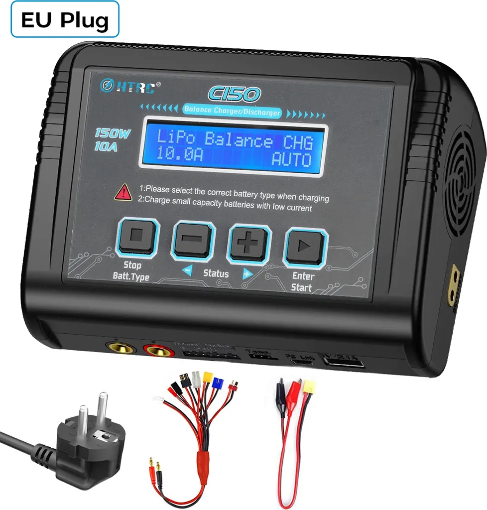 HTRC C150 Chargeur Rapide 150W 10A Haute Performance et Écran Digital