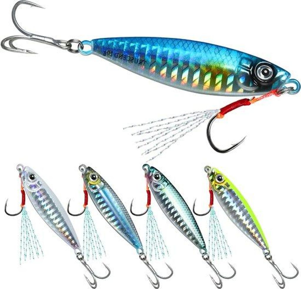 Frischwasser-Fangspiele mit Kupfer-Blätter-Body - Zweigleis-Spinne-System für Jigging - Forelle, Hecht, Lachs