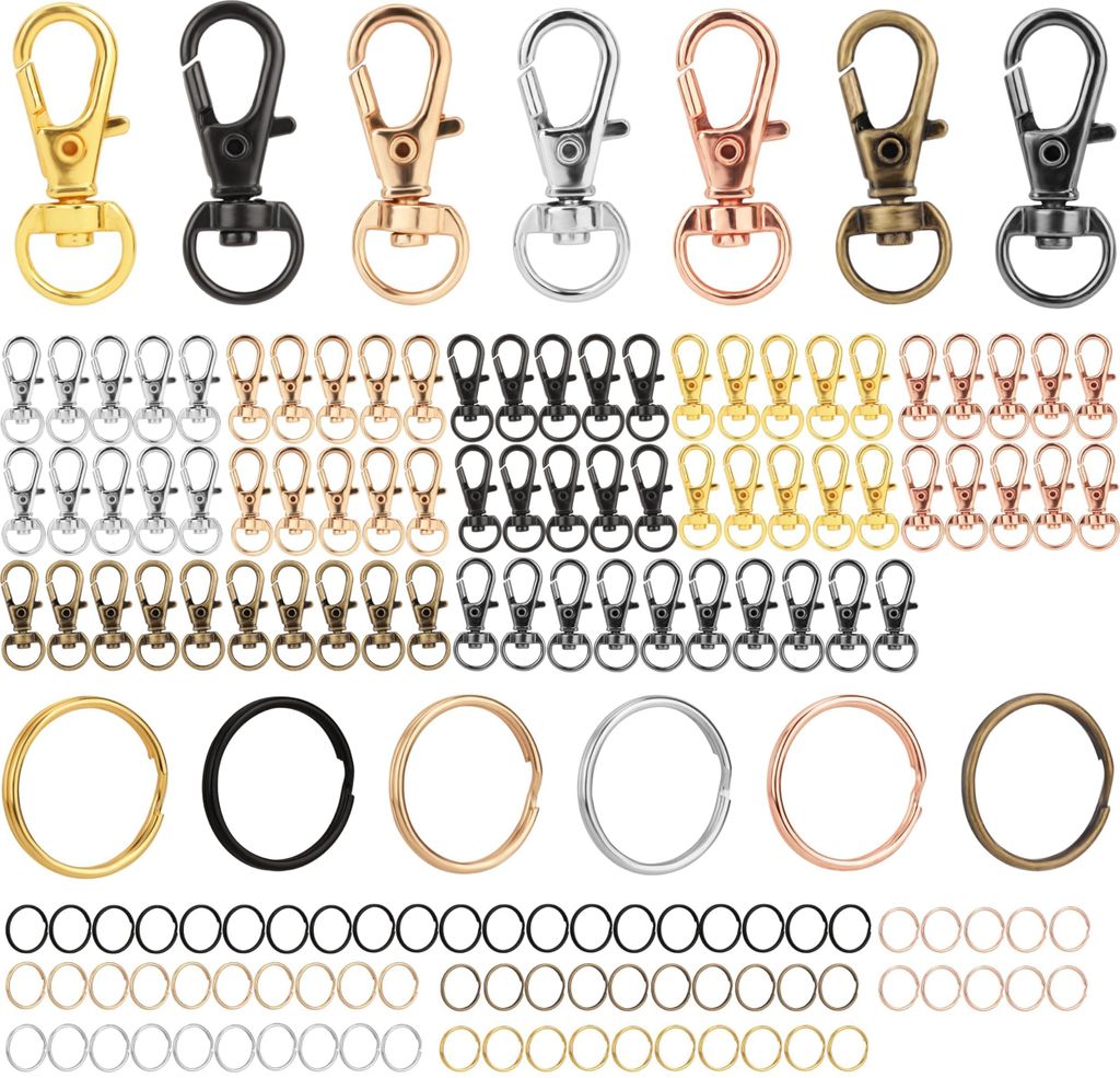 Belle Vous Metall Karabinerhaken & Sprungring Set (140er Produktbild 