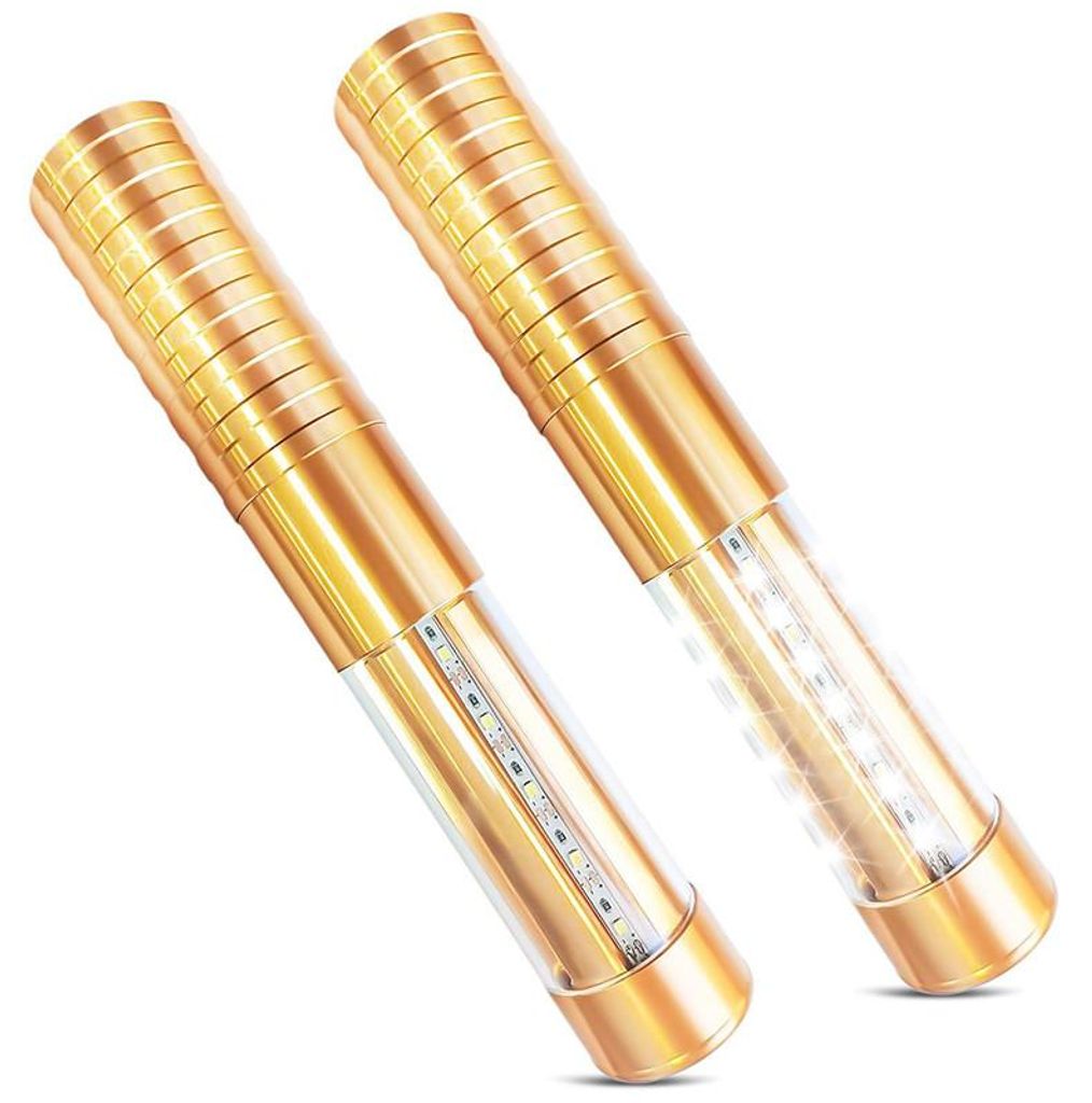 LED Flaschenlicht 2er Set USB-C wiederaufladbar Bar Lichtstab 3 Modi Aluminiumgehäuse für Party Club Hochzeit Event Dekoration