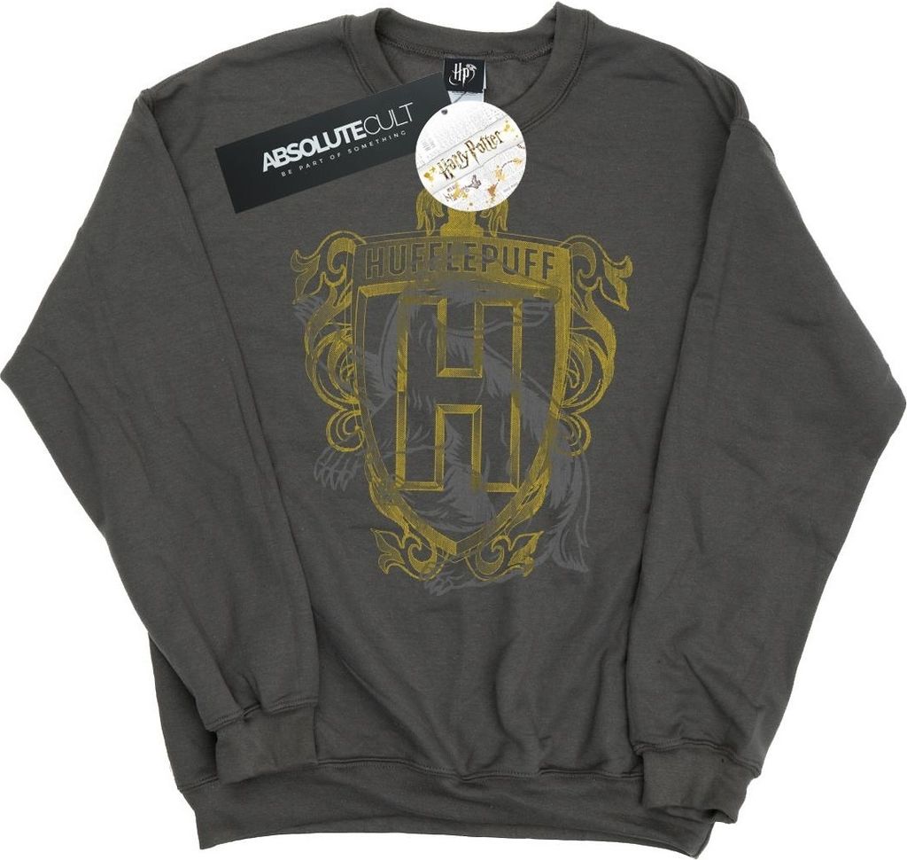 Harry Potter - "Hufflepuff" Sweatshirt für Mädchen BI20538 (152-158) (Holzkohle)