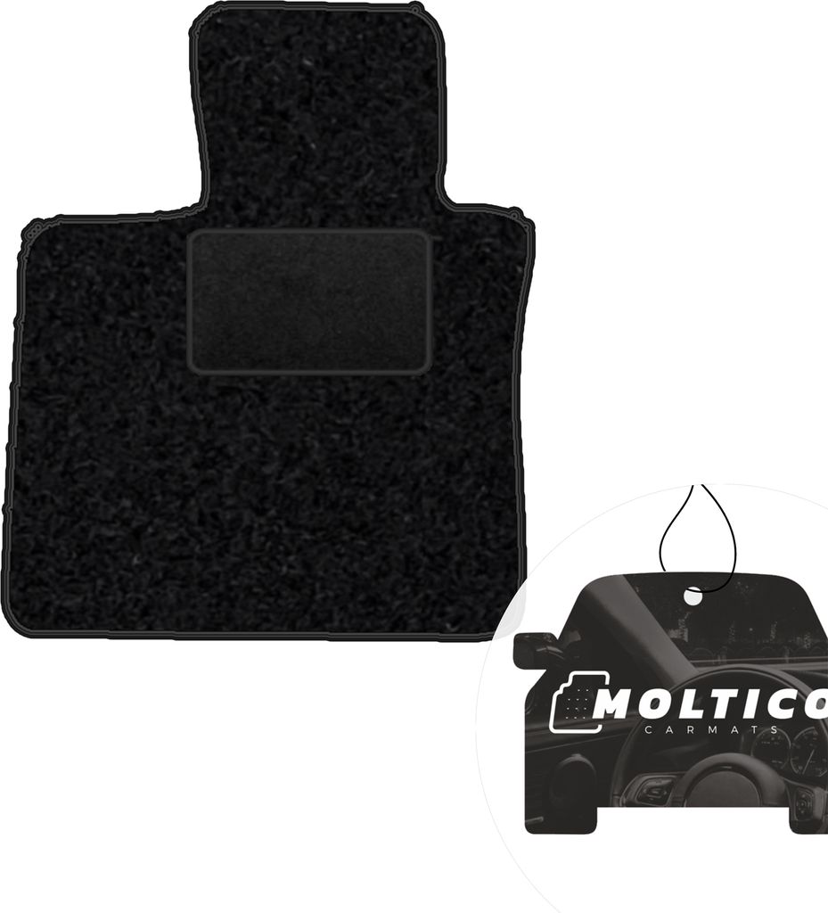 moto-MOLTICO Fahrer Fußmatte Auto Velours Fahrerseite Autoteppiche Schwarz Fahrermatte 1-teilig passend für BMW X6 II F16 2014-2019