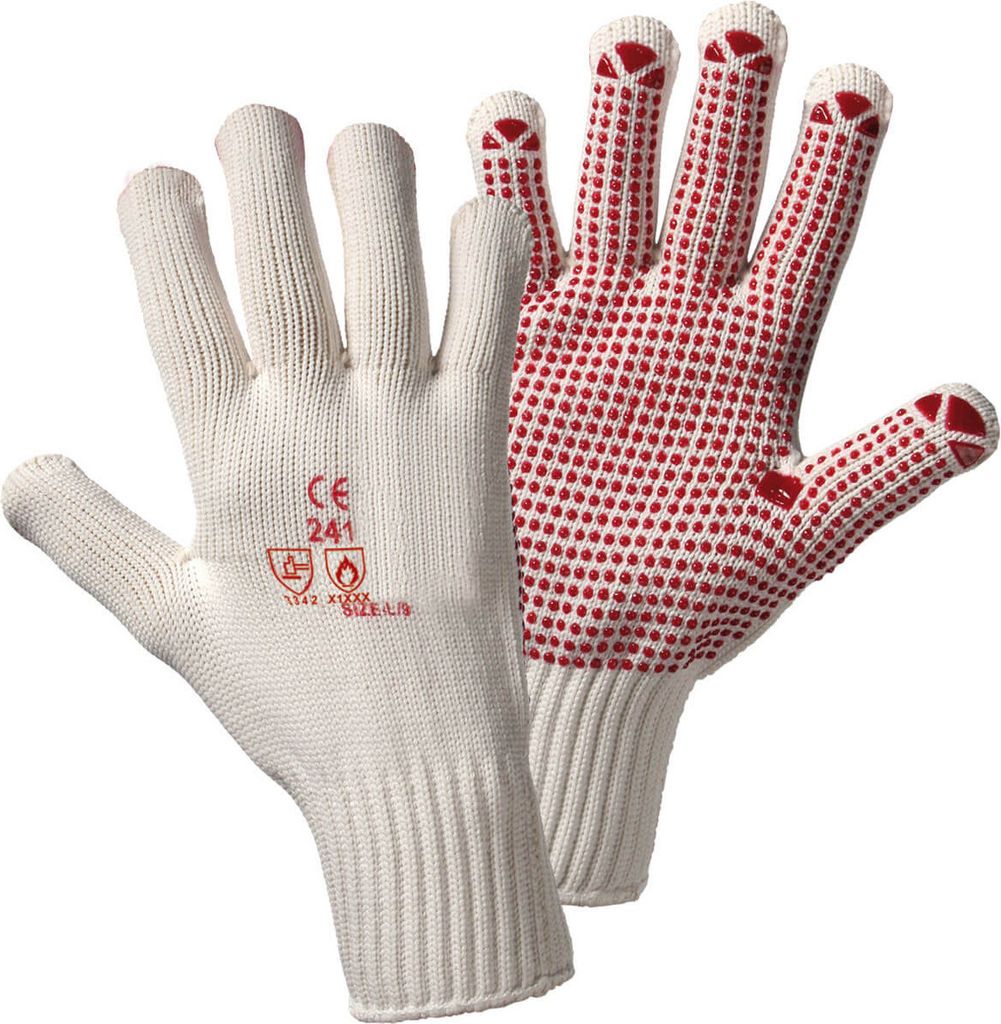 Puncto Polyamid-Strickhandschuh, griffsicher durch PVC-Punktbeschichtung, waschbar, 12 Paar Gr. 9/10