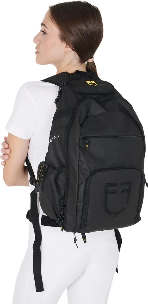 Sac à dos Equestro noir à compartiments multiples haute performance
