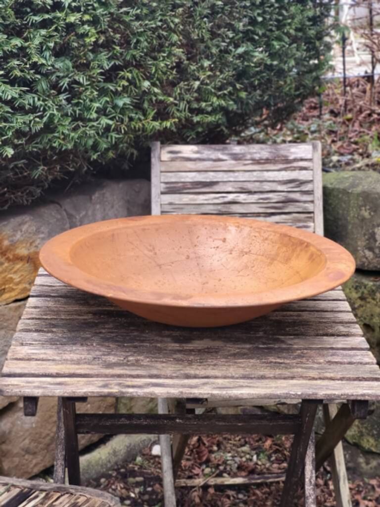 Edelrost Schale Sabrina mit Rand, 56 cm Produktbild 