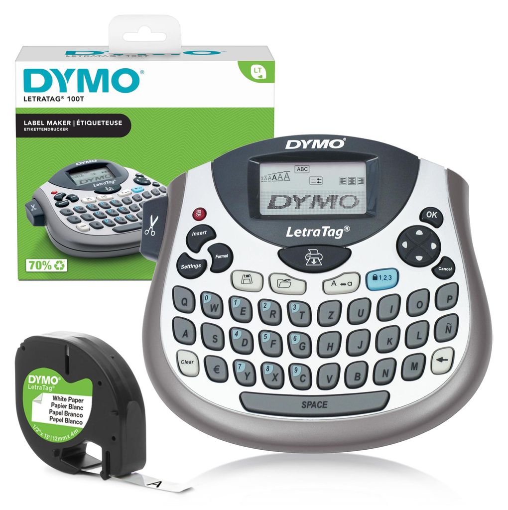 DYMO Tisch-Beschriftungsgerät "LetraTag LT-100T" silber Produktbild 