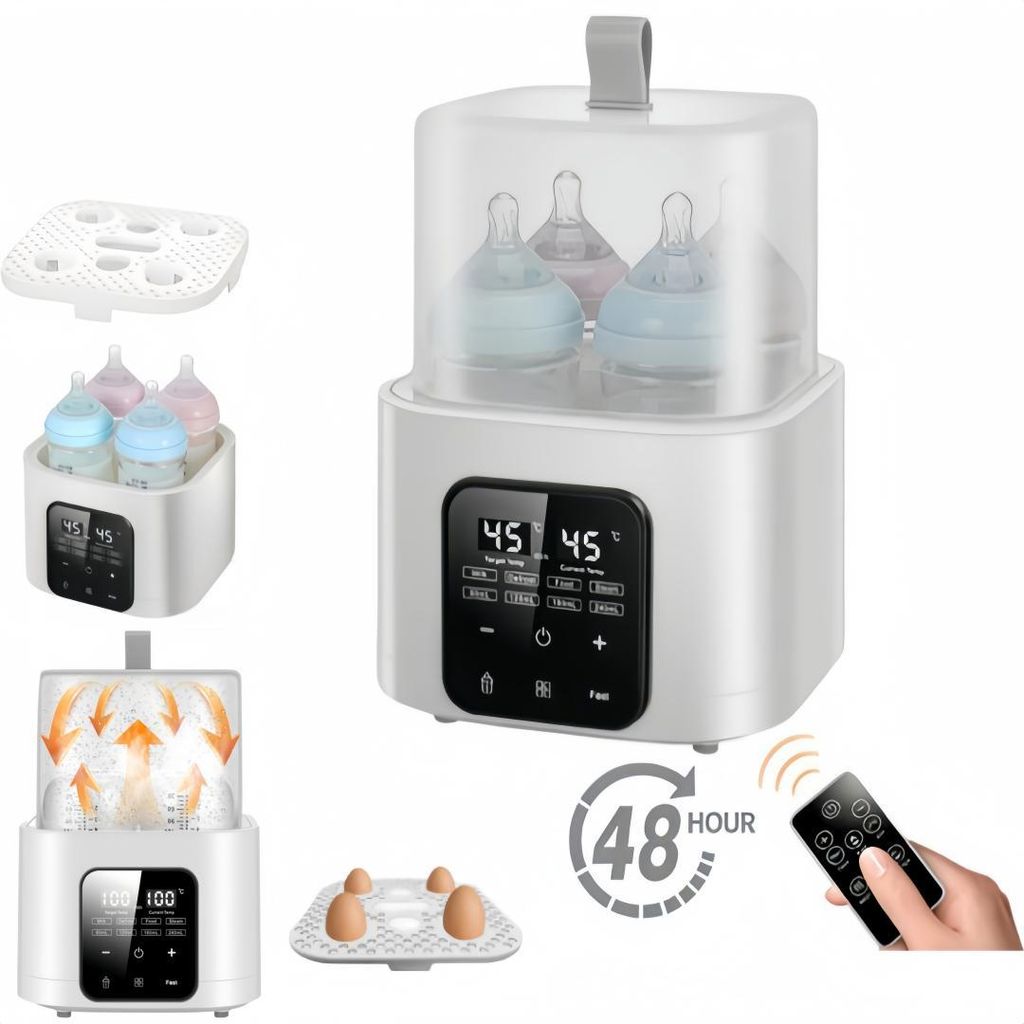 9-in-1 Babyflaschenwärmer Sterilisator 4 Flaschen,48H Produktbild 