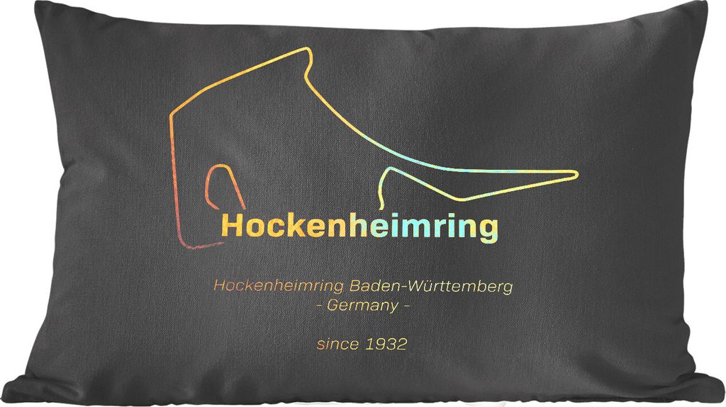 MuchoWow Zierkissen Sofakissen Wohnzimmer Dekokissen 60x40 cm Deutschland - Formel 1 - Rennstrecke - Kopfkissen - Polster mit Foto