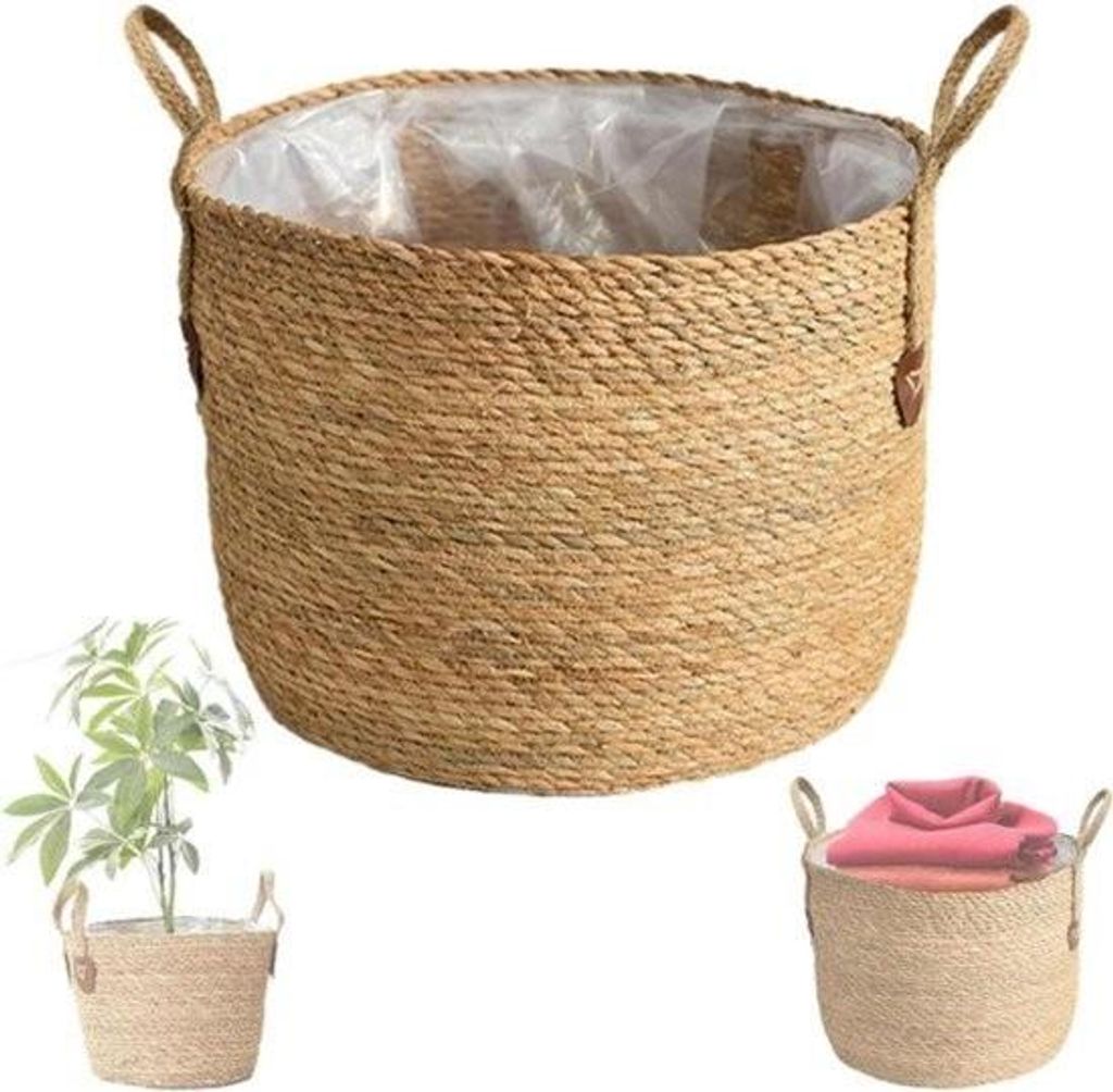 Weidenkorb für Pflanzen - modern & praktisch - 1 Stück - natur - Rattan - Durchmesser (S)