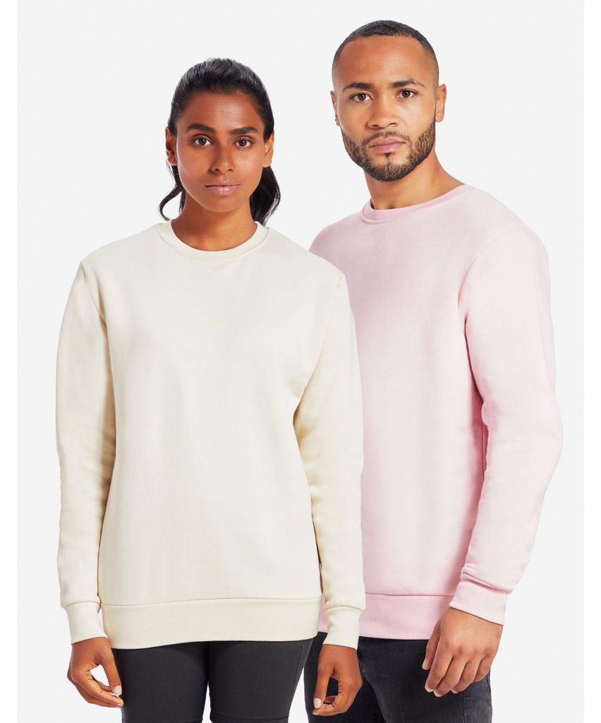 Mantis - "Essential" Sweatshirt für Herren/Damen Uni, Baumwolle aus biologischem Anbau BC7433 (3XL) (Hellrosa)