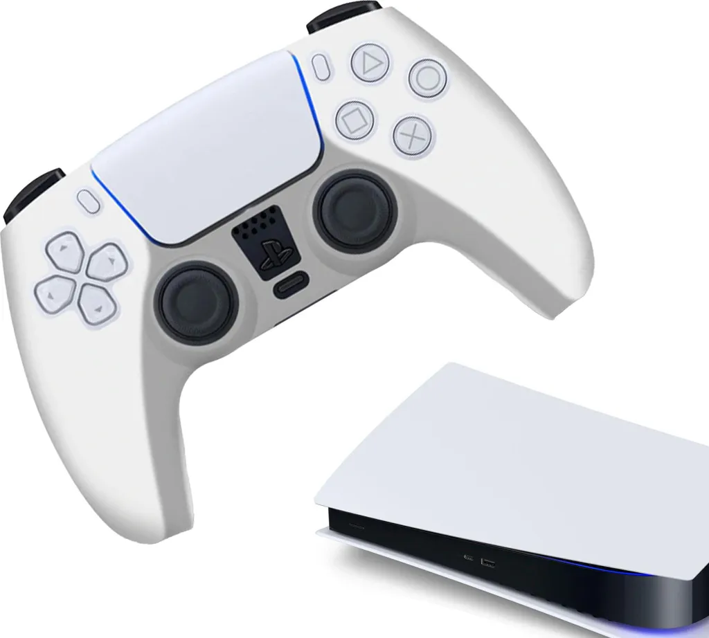 Custodia PS5 Silicone Bianca - Grip Antiscivolo per Controller DualSense - 1