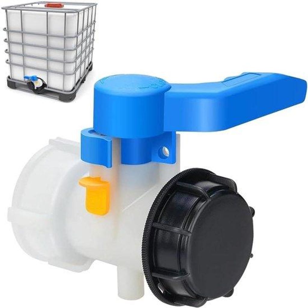 Klepkraan DN40 62mm für IBC Tank Anschluss