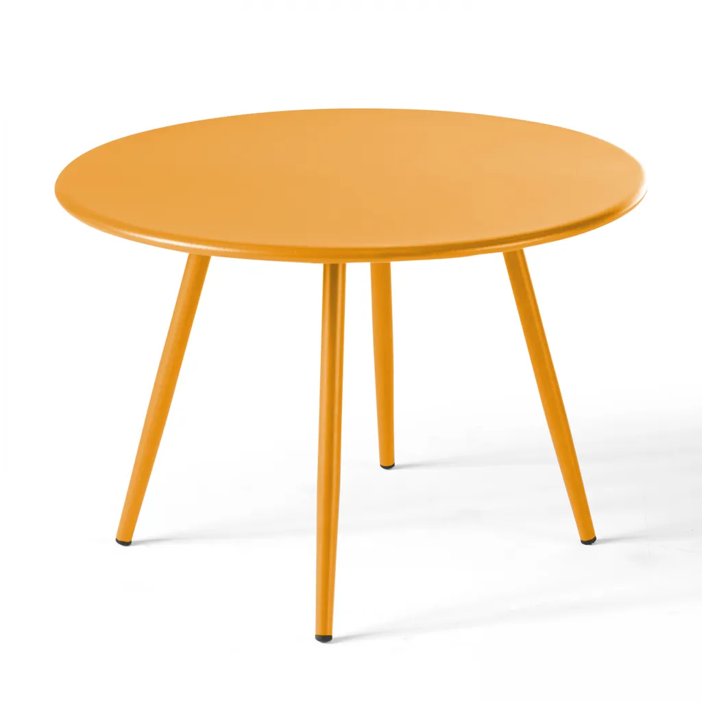 Tavolino Rotondo Giallo Oviala Palavas | Arredo Giardino e Interno 50cm