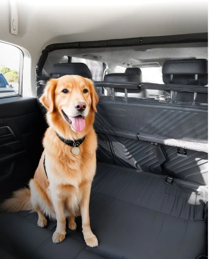 Barriera per cani auto 116cm - barriera per autocarro - barriera per animali domestici - divisorio per auto per cani