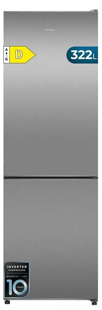 Cecotec Bolero Coolmarket Combi 322i Kühlschrank Mit Gefrierfach Durchsichtig 322 L / EU Plug 220V Durchsichtig 322 L