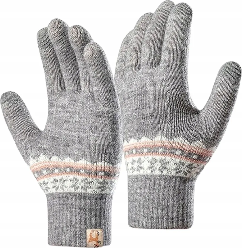 Guanti Invernali Donna Trend 2026 - Caldi Touchscreen Motivo Nordico