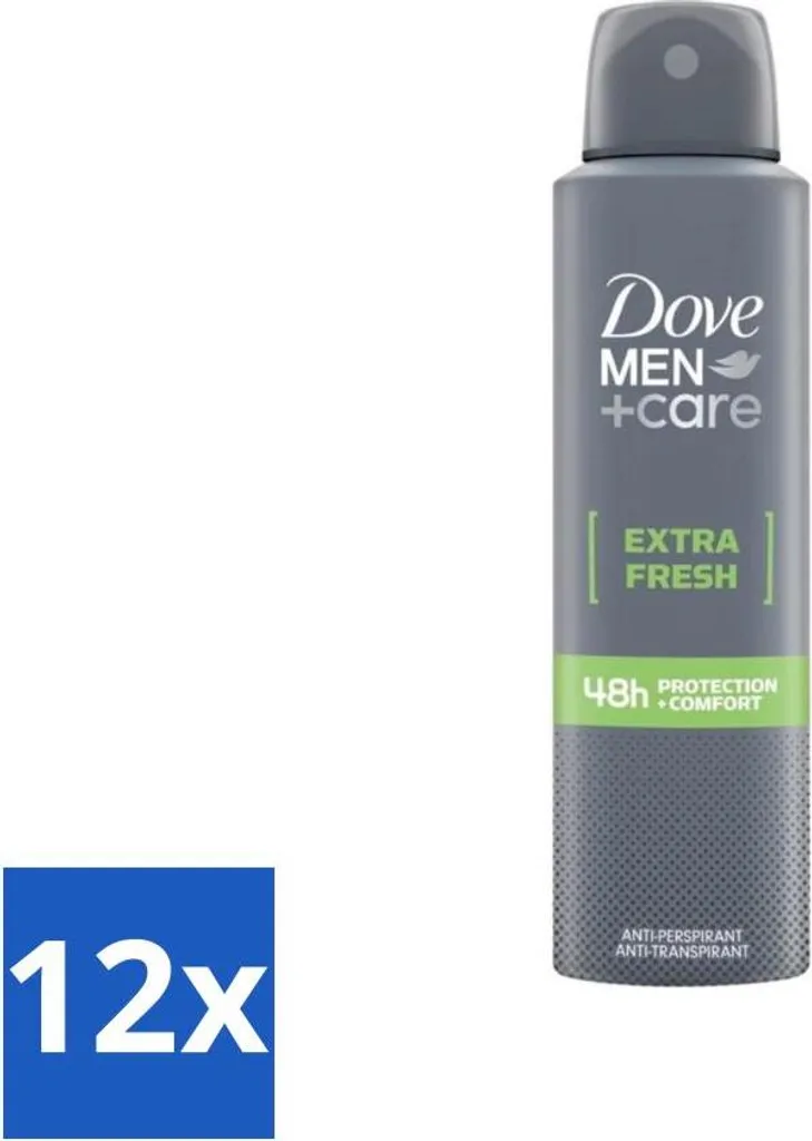 Antitranspirant Dove Men+Care Extra Fresh : Stop Humidité et Odeurs x12