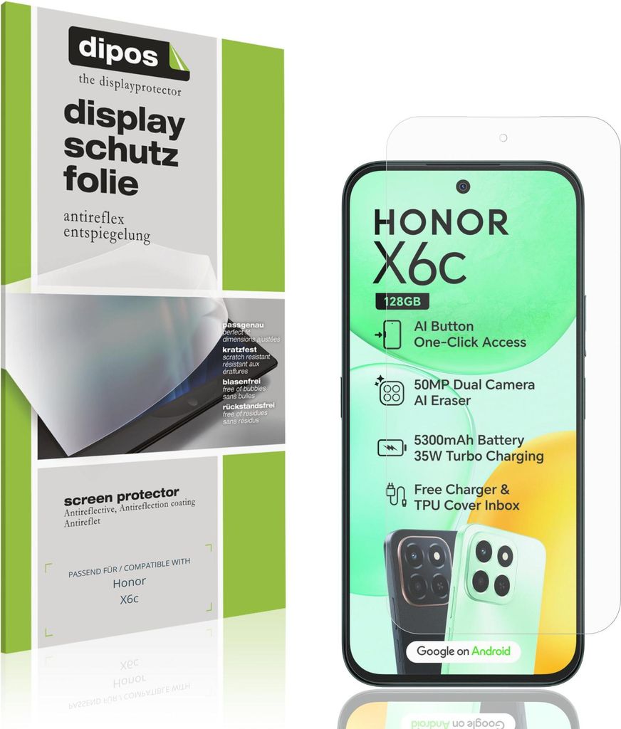 4x Schutzfolie für Honor X6c matt Displayschutzfolie Folie Display Schutz dipos