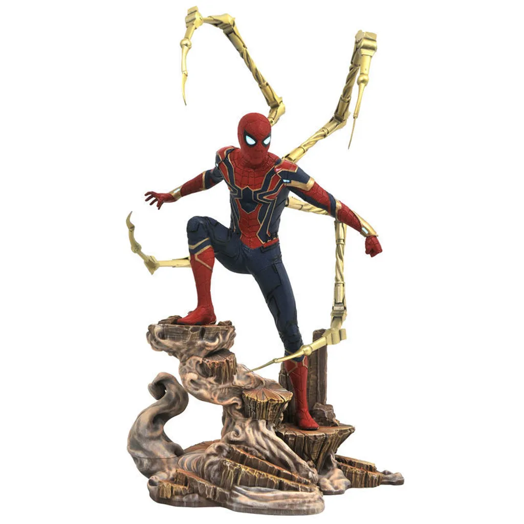 Déco Geek Marvel Iron Spider Figurine Diorama 23cm pour Collectionneur