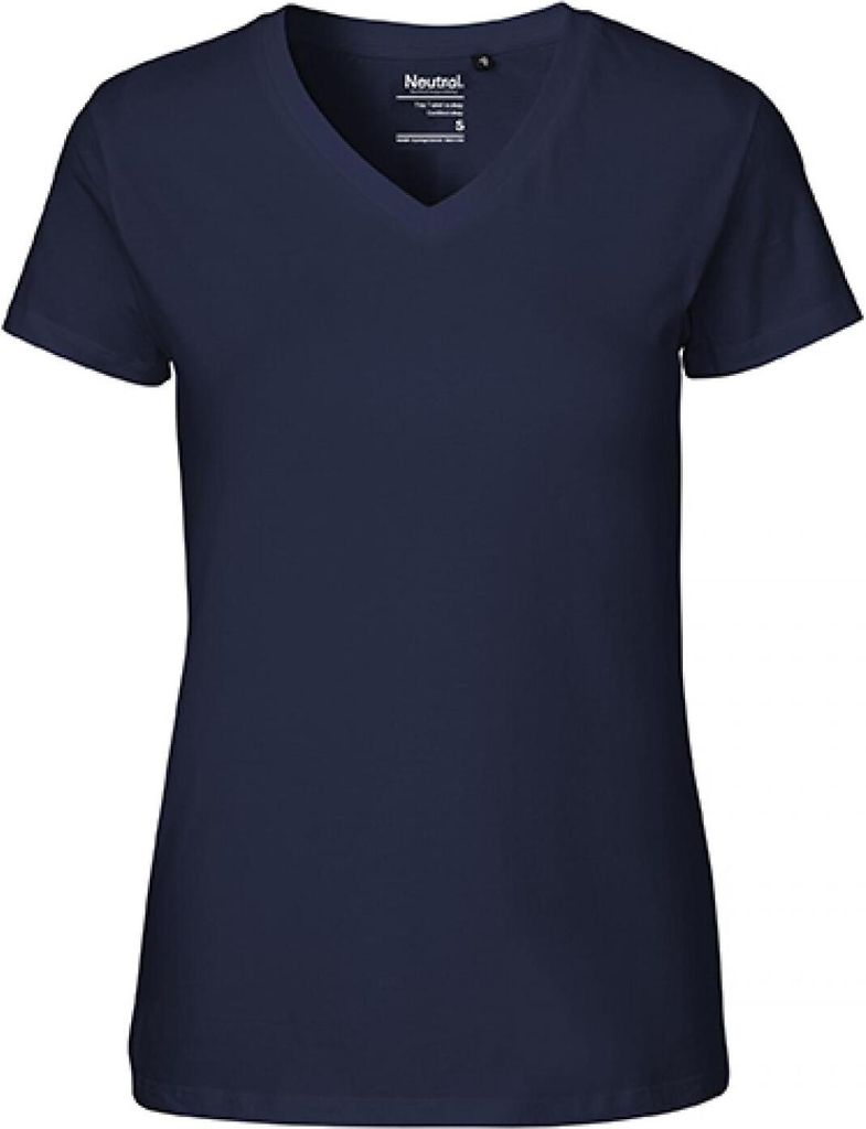 Neutral O81005 | Damen V-neck T-Shirt - Farbe: Navy - Größe: S