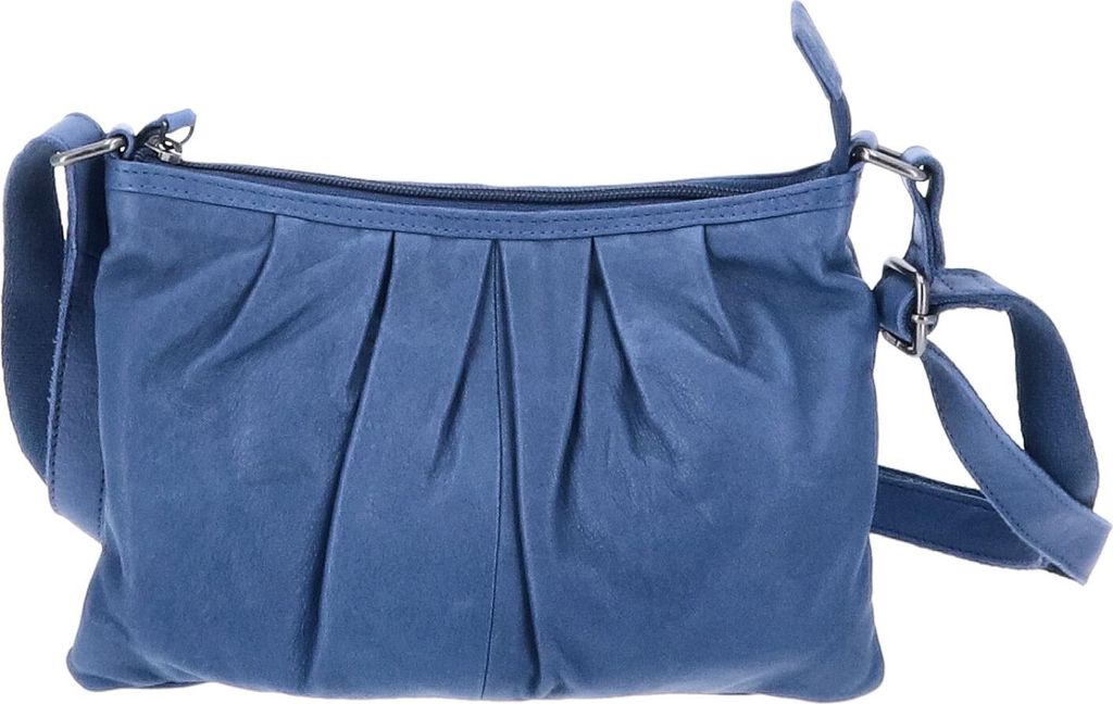The Skandinavian Brand Damen Ledertasche, Umhängetasche blau : blau-60 Farbsortierung: blau-60