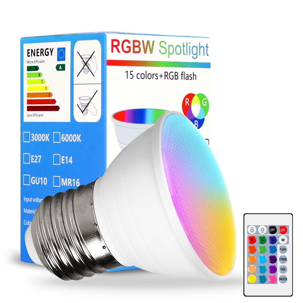 1-10X 5W E27 RGB LED Birne Farbwechsel Lampe Glühbirne Licht /Fernbedienung Bulb 