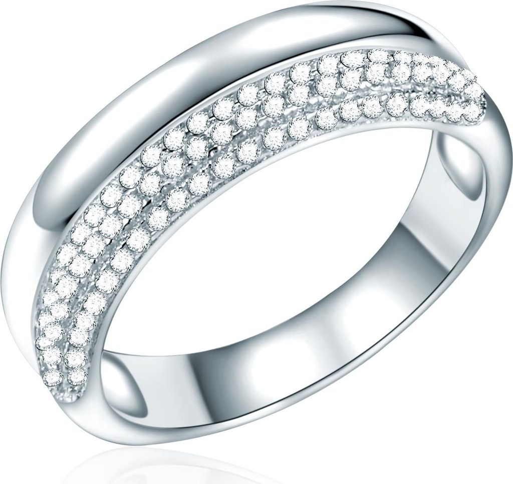 Ring Sterling Silber Zirkonia weiß 58