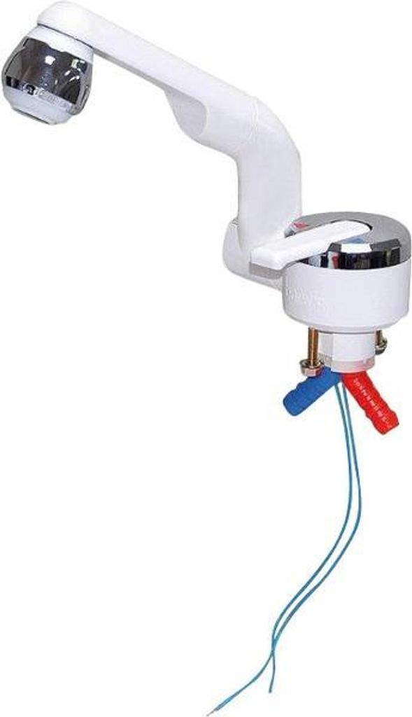 Barwig 20000-230 Einhebel-Mischarmatur Schlauch-Anschluss 10mm Weiß, Chrom