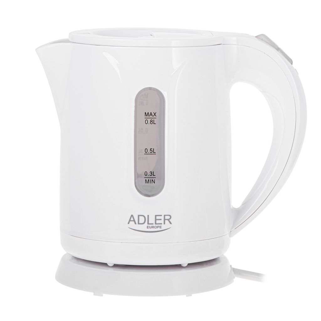 Elektrischer Wasserkocher 0,8 Liter, 850W, Adler, weiß Produktbild 
