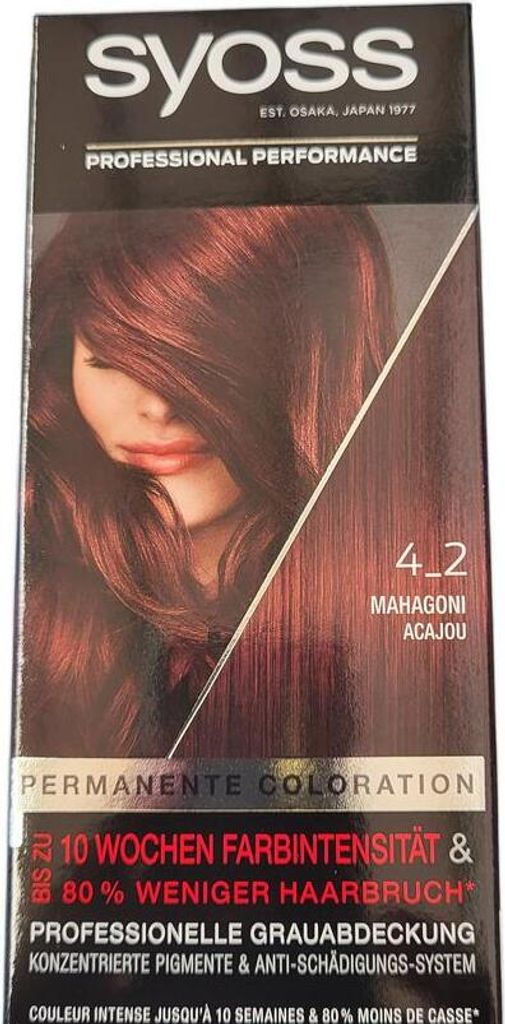 Syoss Colour Coloration 4_2 Mahogany Level 3 Permanent Produktbild 