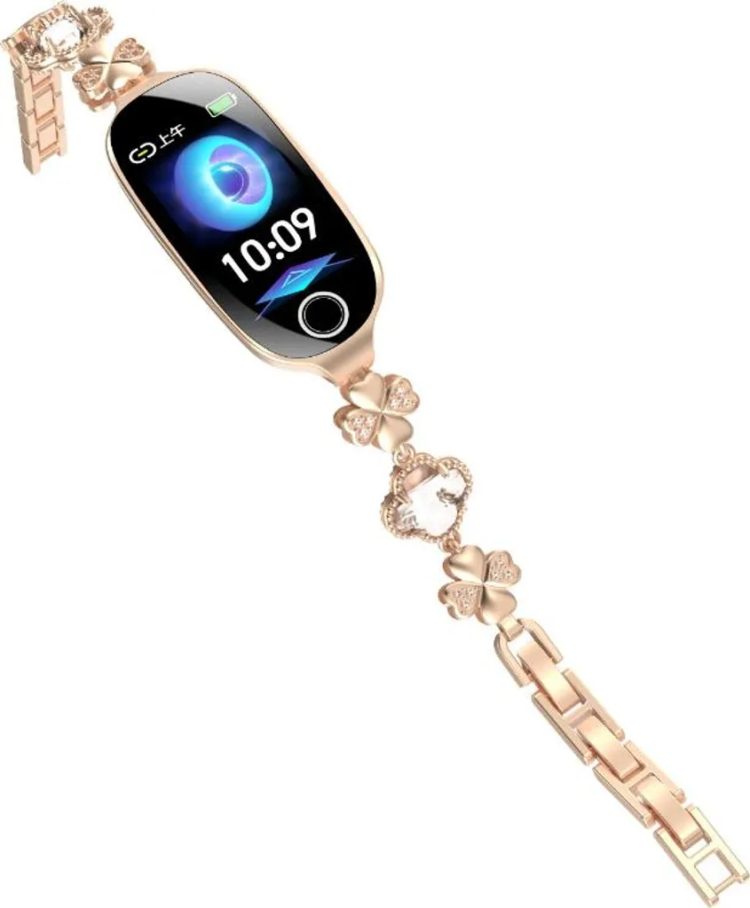 INF Montre Connectée Santé Or Rose en Aluminium et Acier Inoxydable