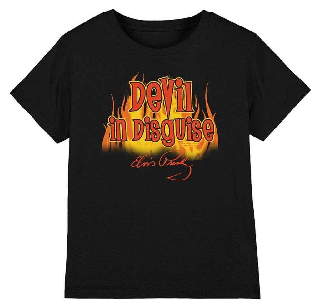 Elvis Presley - "Devil In Disguise" T-Shirt für Kinder TV33507 (104) (Schwarz)