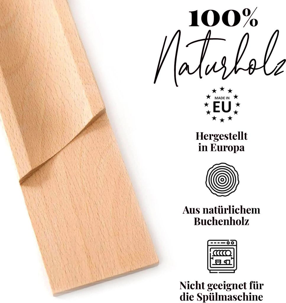 tuuli Wurstschneidebrett Schneidebrett Salami Servierbrett Holzbrett Holz 37 x 5,5 cm