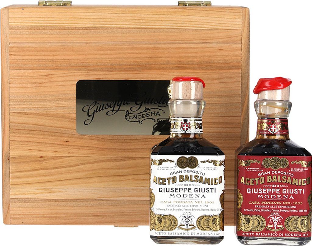 Giuseppe Giusti Holzkiste Duo Set - 2 und 3 Goldmedaillen 2x 250ml