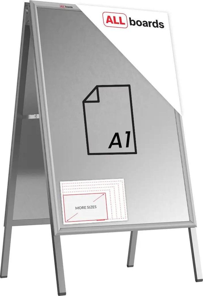 Doppelseitige Werbetafel, Kundenstopper, Größe: A1, in Produktbild 