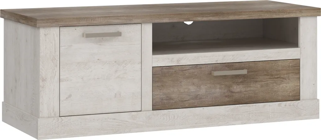Meuble TV salon 140cm Duro pour organiser vos consoles et décodeurs WiFi
