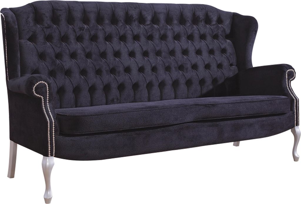 Klassische Chesterfield Sofagarnitur 3+2+2 Sitzer Sofa Couch Polster Samt Neu