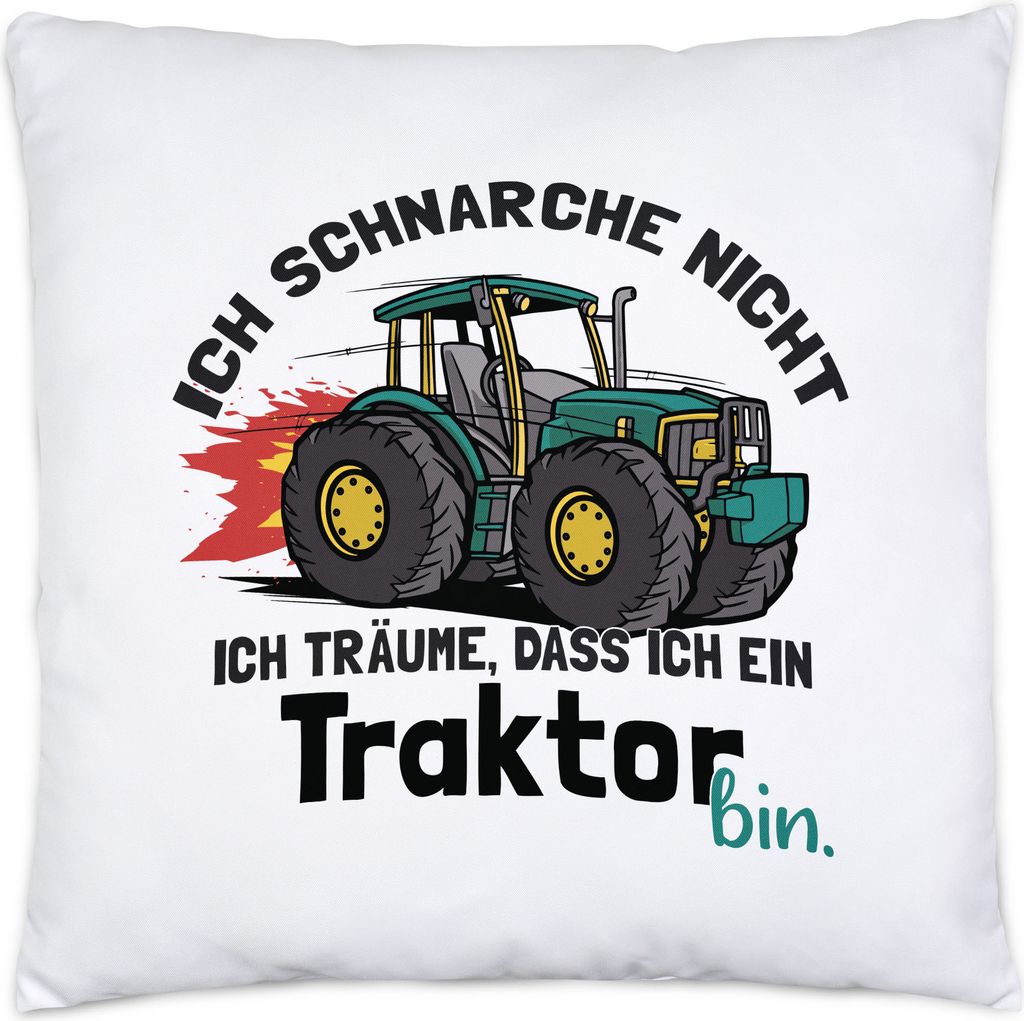 Ich Schnarche Nicht Sondern Träume Dass Ich Traktor Bin Kissen Inkl. Füllung Lustig Geschenk Für Schnarcher