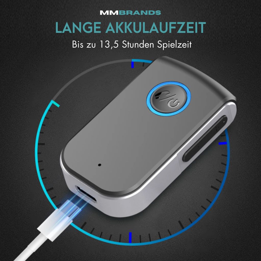 MM Brands Bluetooth Receiver mit 3,5mm AUX Bluetooth 5.3 Produktbild 4
