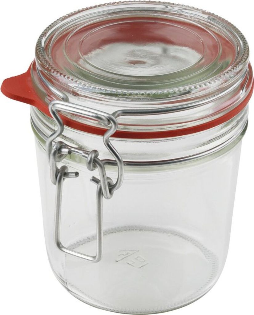 Dr. Oetker Einmachglas mit Bügelverschluss 530 ml, hochwertiges Vorratsglas mit Deckel, luftdichtes Marmeladenglas, vielseitiges Einweckglas, Büg...