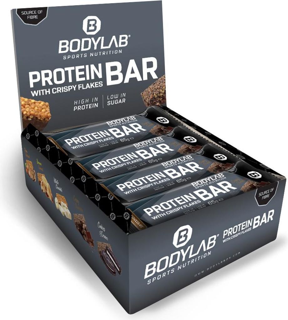 BODYLAB Crispy Protein Bar - 12x65g - Crispy Chocolate Produktbild 