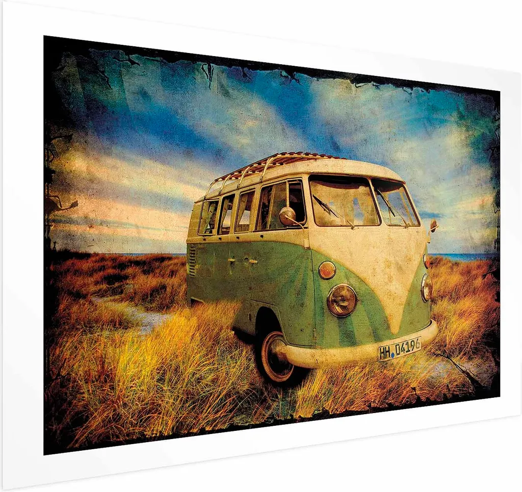 Idea Regalo Poster 90x60 Autobus Retrò - Quadro Vintage Senza Cornice