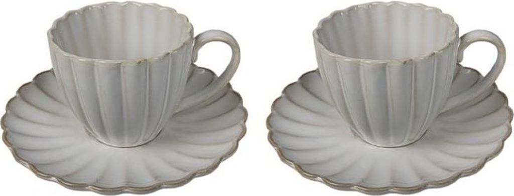 Bricard Paris Kaffeetassen Set – 4-teilig – 275 ml – 2 Tassen + 2 Untertassen