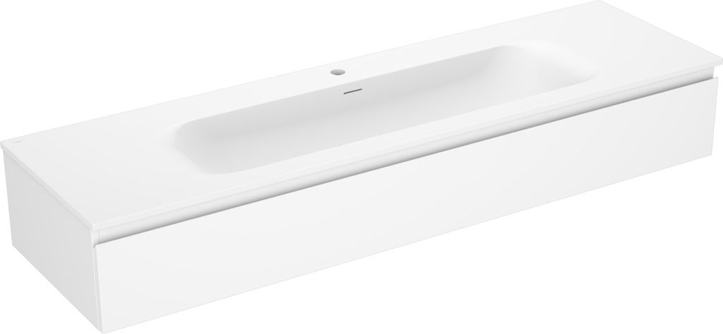 Mexen Orio Badschrank 160 cm mit Waschbecken Vela, 1 Schublade, weiß matt - 91A10-16023-1-BF01-W23M01