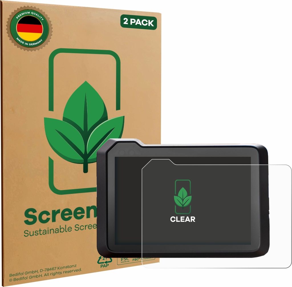 2x ScreenLeaf Schutzfolie für KTM 1390 Super Duke R 2025 5" nachhaltiger Displayschutz Display Schutz Folie Klar Transparent