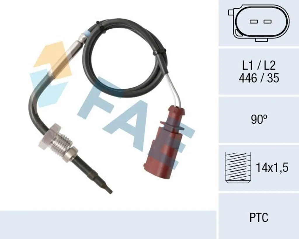 Capteur température échappement pour réparation VW Golf V 1K1 FAE 68011