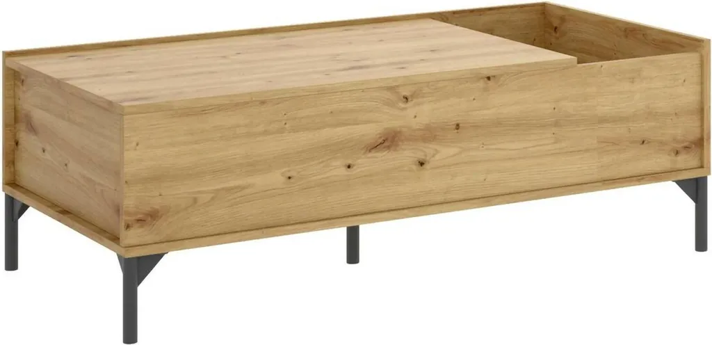 Tavolino Basso Soggiorno Alexius 60x99x41h cm Rovere Nodi Dmora